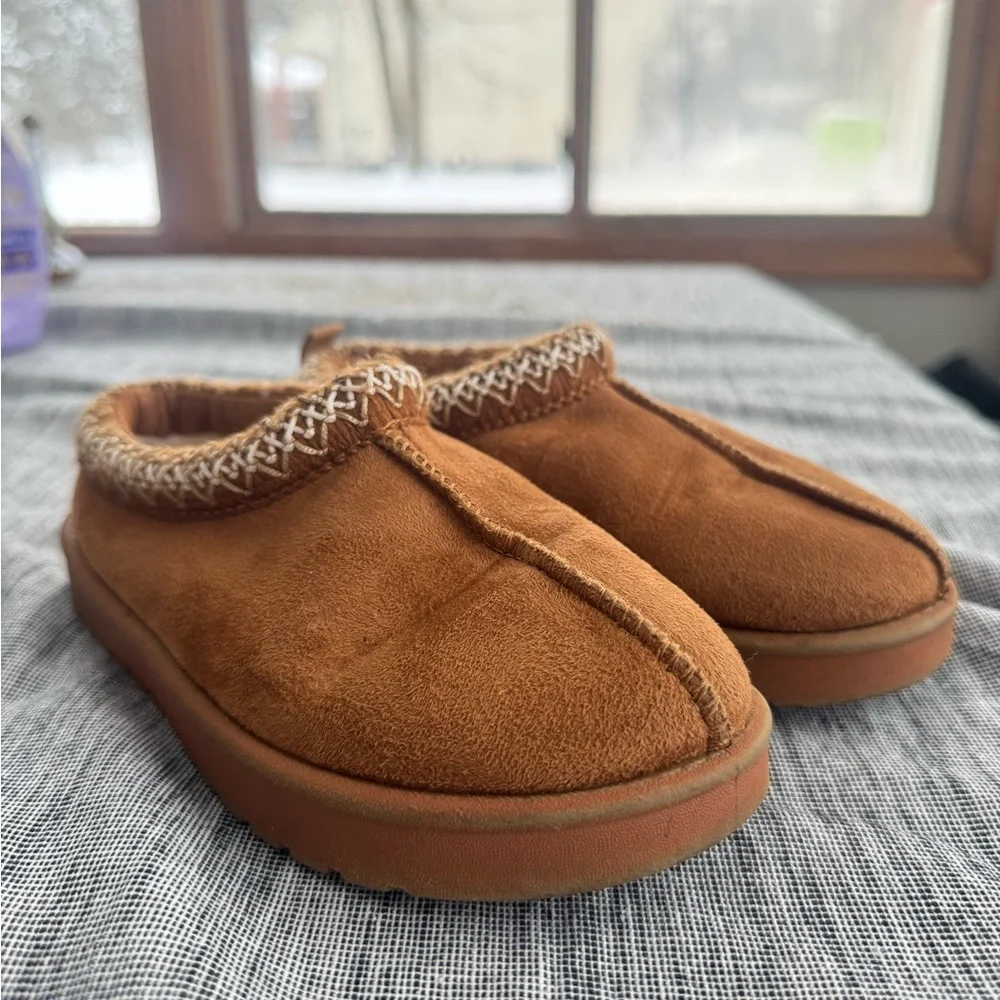 Cozy Tan Kids Moccasins